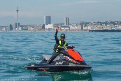 Brighton: Jetski Ride - What happens before you go fast: wetsuit, impact vest, kill cord
