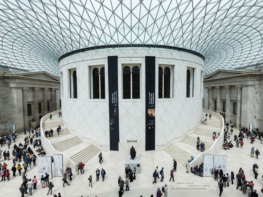 British Museum Tour: Rosetta Stone, Parthenon, Mummies - British Museum meeting point and how the Great Court sets the tone