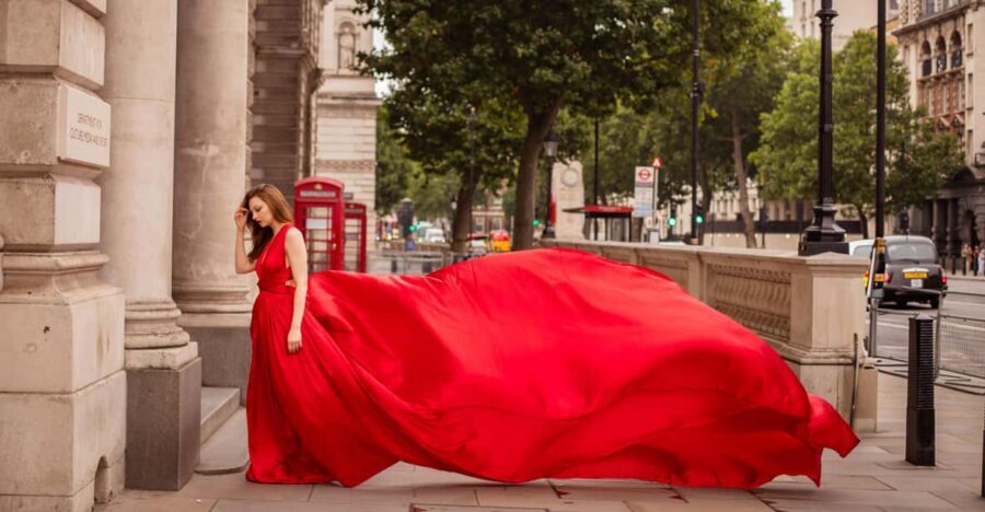 Flying dress professional photoshoot with pro photographer - Quick takeaways