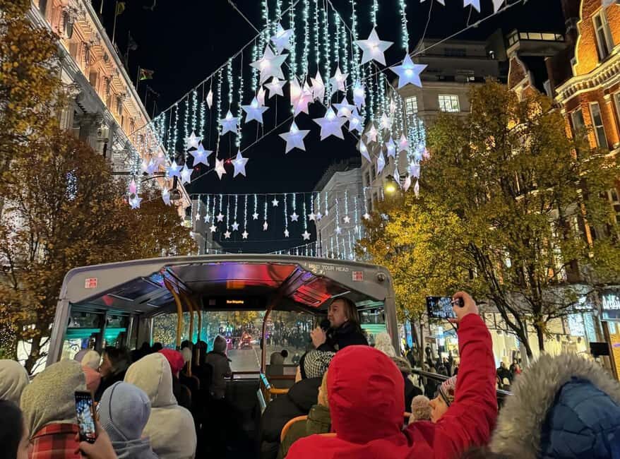 London: Christmas Lights Nighttime Bus Tour with Live Guide - Key highlights you’ll care about