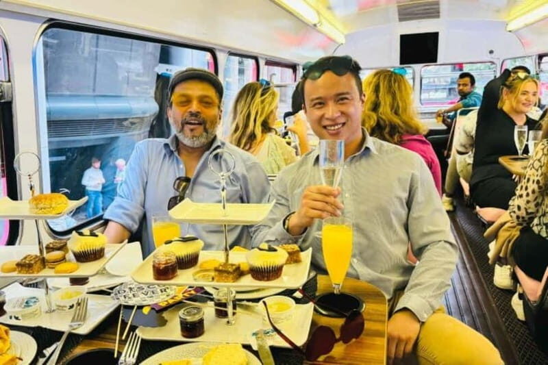 London: "Here We Go Again" Afternoon Tea Bus - The Here We Go Again concept: afternoon tea, but on an ABBA bus