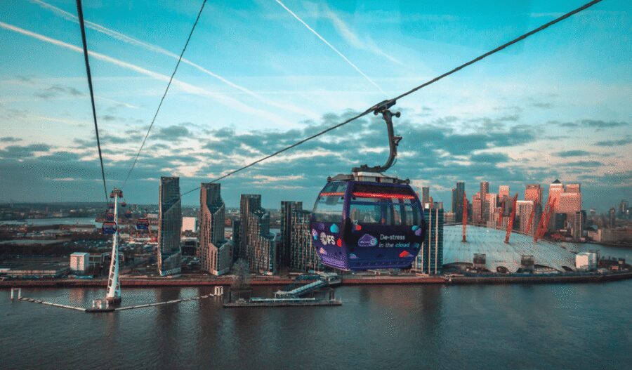 London: IFS Cloud Cable Car Champagne Experience - Entering and Boarding: the point of fast-track