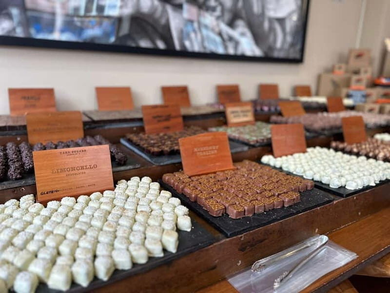 London's East End Food & History Tour: Choose Your Own Menu - The real included treats: chocolates and Humble Crumble dessert