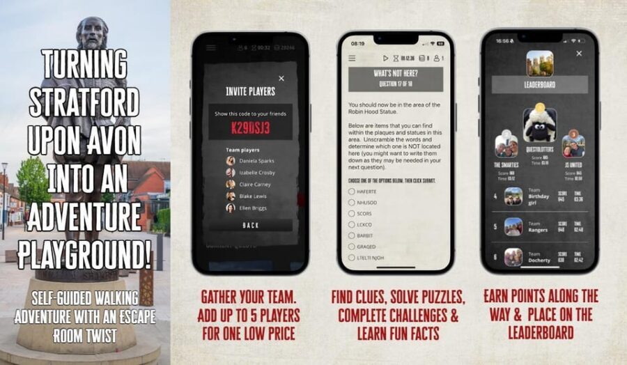 Stratford-upon-Avon: City Walking Tour & Exploration Game - Puzzle Stops That Lead You Through Shakespeare Stratford